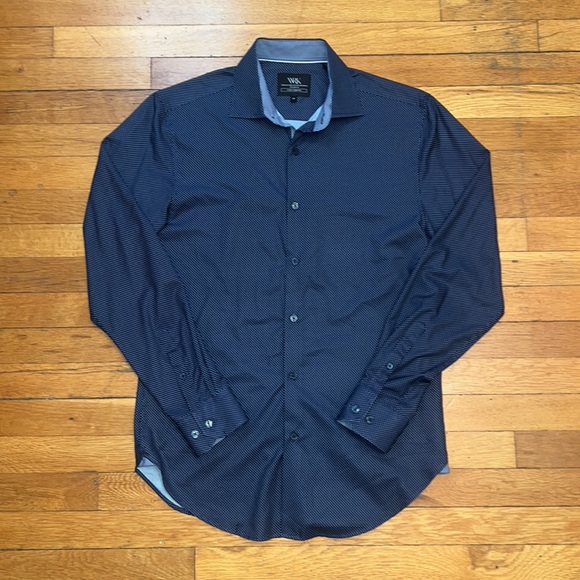 W.R.K Clothing Medalion 4 Way Stretch Button Down, size 15/Medium - Picture 9 of 11